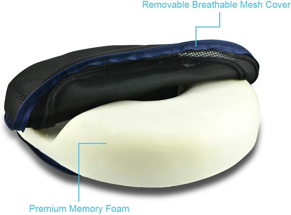 JADE KIT Coccyx Cushion for Tailbone Pain, Donut Cushion Ring Memory Foam Cushion Pain Relief for Haemorrhoids Bed Sores - Image 4