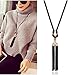 Hemlock Women Tassel Pendant Necklace Long Chain Cloth Necklace (Black)