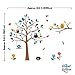 TIMBER ARTBOX Cheerful Safari Nursery Wall Decor – Woodland Jungle Wall Decals with Owls & Tree – Cute Animal Stickers for Kids Room, Baby Boys and Girls Bedroom, Classroom & Daycare Decorations