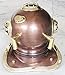 historicalmuseumstore Collectible Nautical Brass & Steel Desktop Copper Finished Scuba Divers Diving Helmet