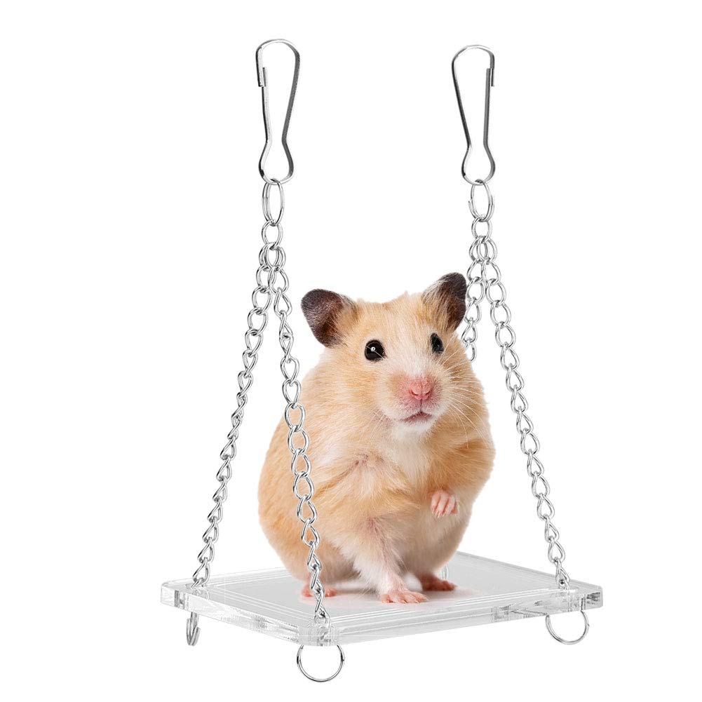 Hamster Swing Hanging Stand Playground Hamster Suspension Bridge Small Animal Cage Toy Pet Climbing Exercise Toys for Parrot Perches Bird