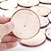 Caydo 24 Pieces 1.96-2.36 Inch Unfinished Predrilled Wood Slices Thickness of 0.5cm Solid Round Log Discs and 33 Feet Natural Jute Twine for Christmas Ornaments Decorations