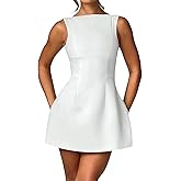 BNGD Women's Backless Vest Basic Dress Sexy Slim Short Dress Sleeveless Open Back Mini Dresses