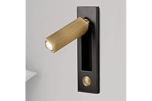 UQABS Recessed Wall Spot Light Headboard Reading Lamp Engineering Hotel Spotlights - 3W 3000K Warm Light LED Bedroom Bedside 