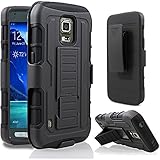 Galaxy S5 Active Case, Samsung Galaxy S5 Active G870 Case, StarShop iRobot Dual Layer Holster Case with Kickstand and Locking Belt Swivel Clip Black