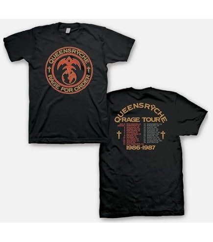 Official Band Shirts Queensryche DNA T-Shirt Black | Amazon.com