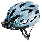 JBM international JBM Adult Cycling Bike Helmet Specialized for Mens Womens Safety Protection Red/Blue/Yellow (Gradient Blue, Adult)