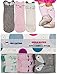 Tiny Captain Baby Girl Knee High Socks 8-24 Months Long Thick Baby Toddler Gripper Non-Slip (Pink, White, Grey, Small)