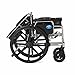 Medline Reclining Wheelchair, Wide Seat, Desk Length Arms, Elevating Legrests, Chrome Frame Seat 7 X 20 inches, Black, 1 Count