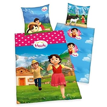 Arle-Living Kinder Bettwäsche Garnitur : Heidi 135x200 80x80 cm Renforcé