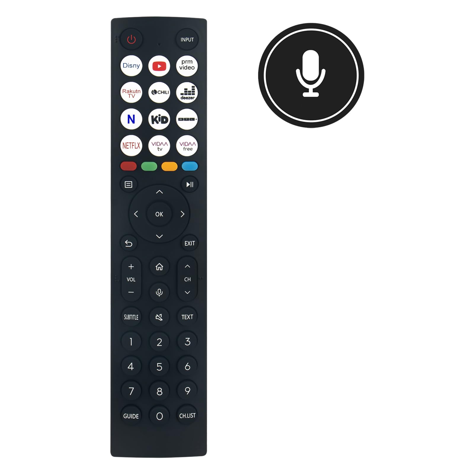 ERF2M36H ERF2M36 Voice Replaced Remote Control -VINABTY-fit for Hisense Smart Android LED TV remote control 55E7KQ 43E7KQ 50E7KQ 65E7KQ 75E7KQ 65E7KQ E7KQ PRO SERIES 43A6K A23291Q