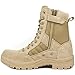 WIDEWAY Men's Military Tactical Work Boots Black Combat Boots for Motorcycle Hiking (Sand, Adult, Men, 9, Numeric, US Footwear Size System, Medium)
