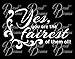 Yes, You are the Fairest of Them All Vinyl Mirror Motivator Decal