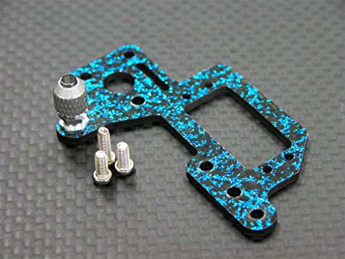 Kyosho Mini Inferno Upgrade Parts Graphite Servo Mount Cover With Screws - 1Pc Set Blue Graphite