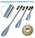 Shoe Horn Pro Precision - Premium Extra Long Handled Telescopic, Twist & Lock To 31”, Extendable & Collapsible, Stainless Steel - The Last Shoe Horn You'll Ever Need (Black)