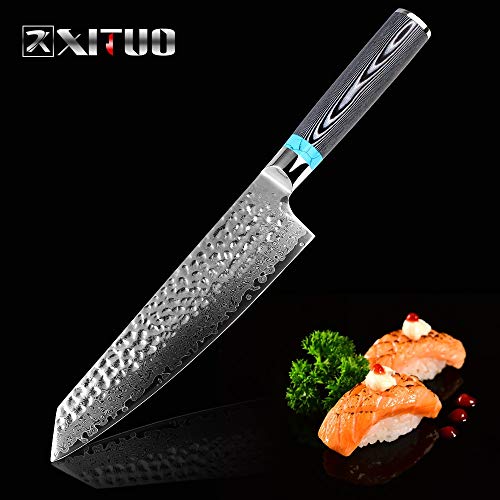 Damascus Knife 8" inch VG10 Blade Damascus Steel Knife 67 Layers Japanese Chef Santoku Cleaver Meat knife Gift
