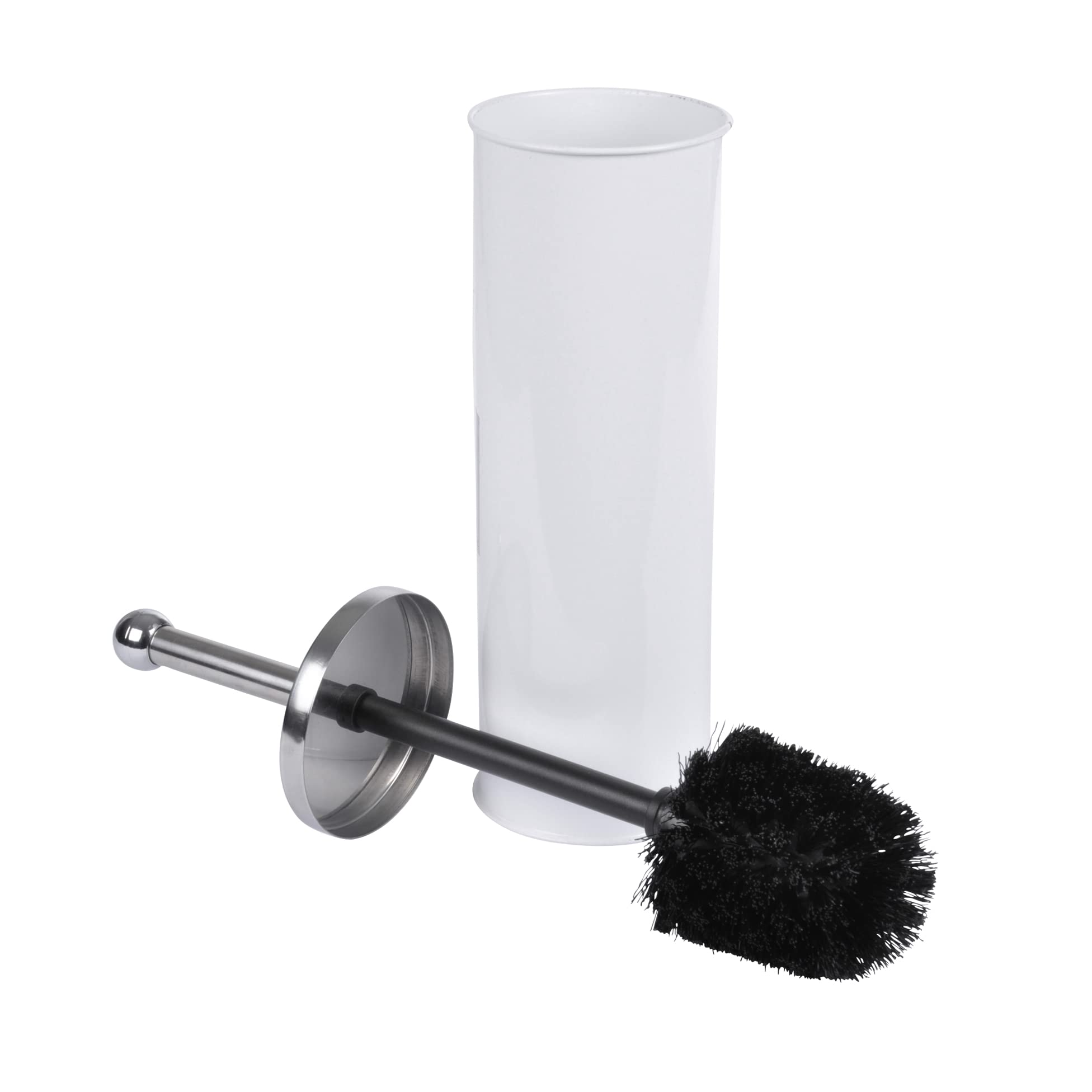 Douceur d 'Intérieur Metal Toilet Brush 9.5 x 9.5 x 26.5 cm White 6ASB221BC White