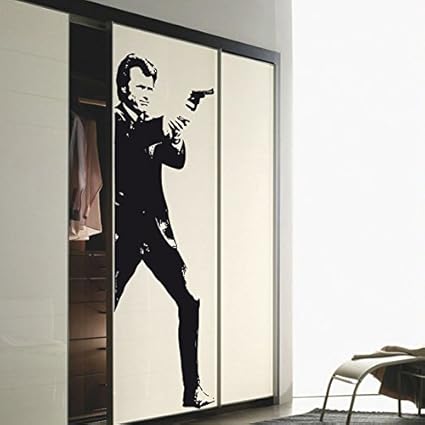 inilo decorativo Clint Eastwood. Color negro. Medidas: 40x115cm.