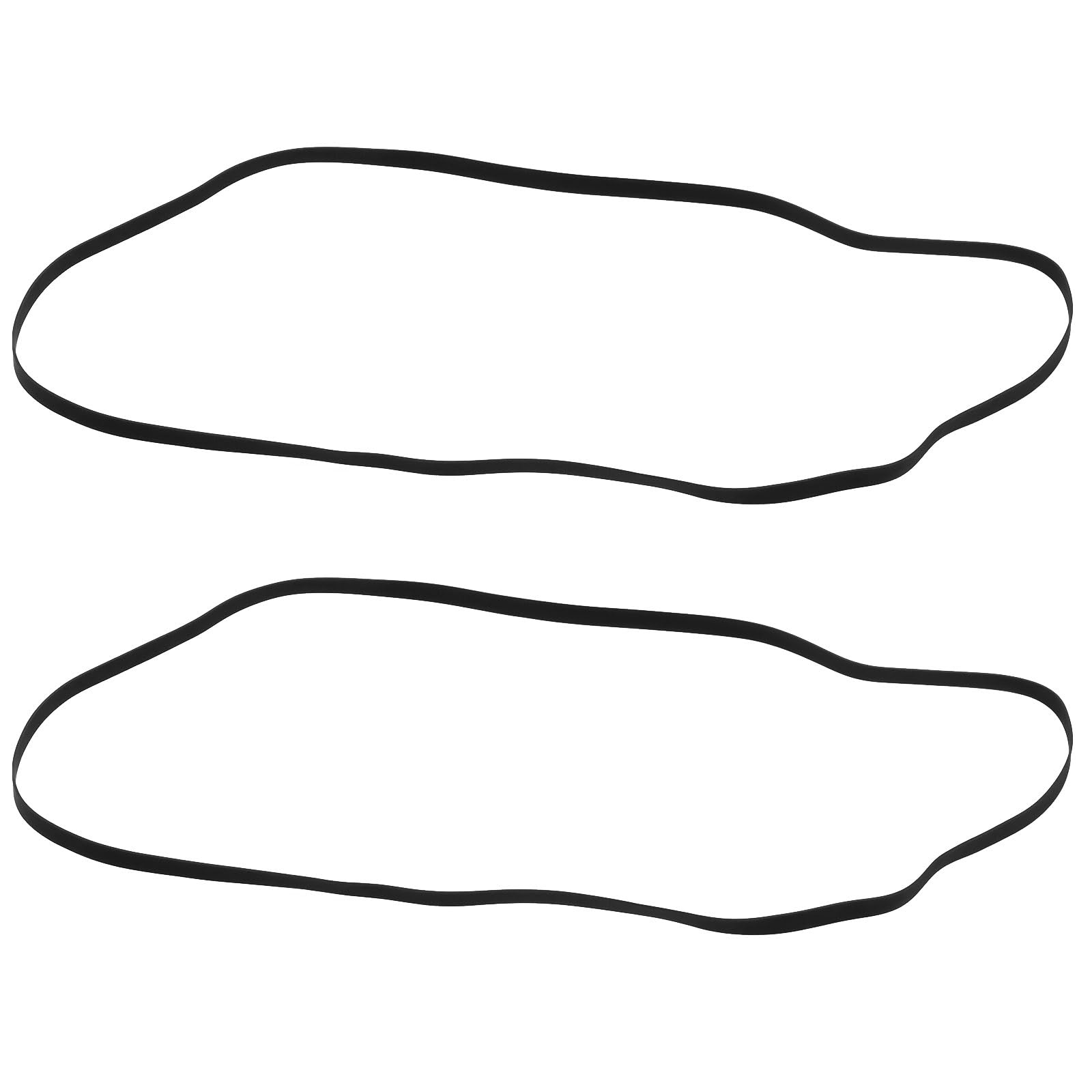 Create idea 2pcs Black Rubber Record Belt for Gramophone Turntables Player Belt Turntable Belt Phonograph Replacement Belt 300mm Folded Length 5mm Width