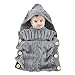 Colorful Newborn Baby Wrap Swaddle Blanket, Oenbopo Baby Kids Toddler Knit Blanket Swaddle Sleeping Bag Sack Sleep Bag Stroller Wrap for 0-12 Month Baby (Grey)
