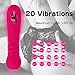Bullet Vibrators, Enlove, Protable Adult Sex Toy with 20 Vibration Modes for Travel Clitoral G-spot Stimulation, Rechargeable Waterproof Vibrator for Men Women Couples, Rose Redthumb 1