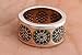 Turkish Handmade Jewelry Evil Eye Emerald Topaz 925 Sterling Silver and Bronze Band Ring Size 6.5