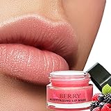 Moisturizing Green Tea Berry Sleeping Lip Mask Balm, Younger Looking Lips Overnight, Best Solution For Chapped And Cracked Lips, Unique Formula And Power Benefits Of Green Tea and Berries