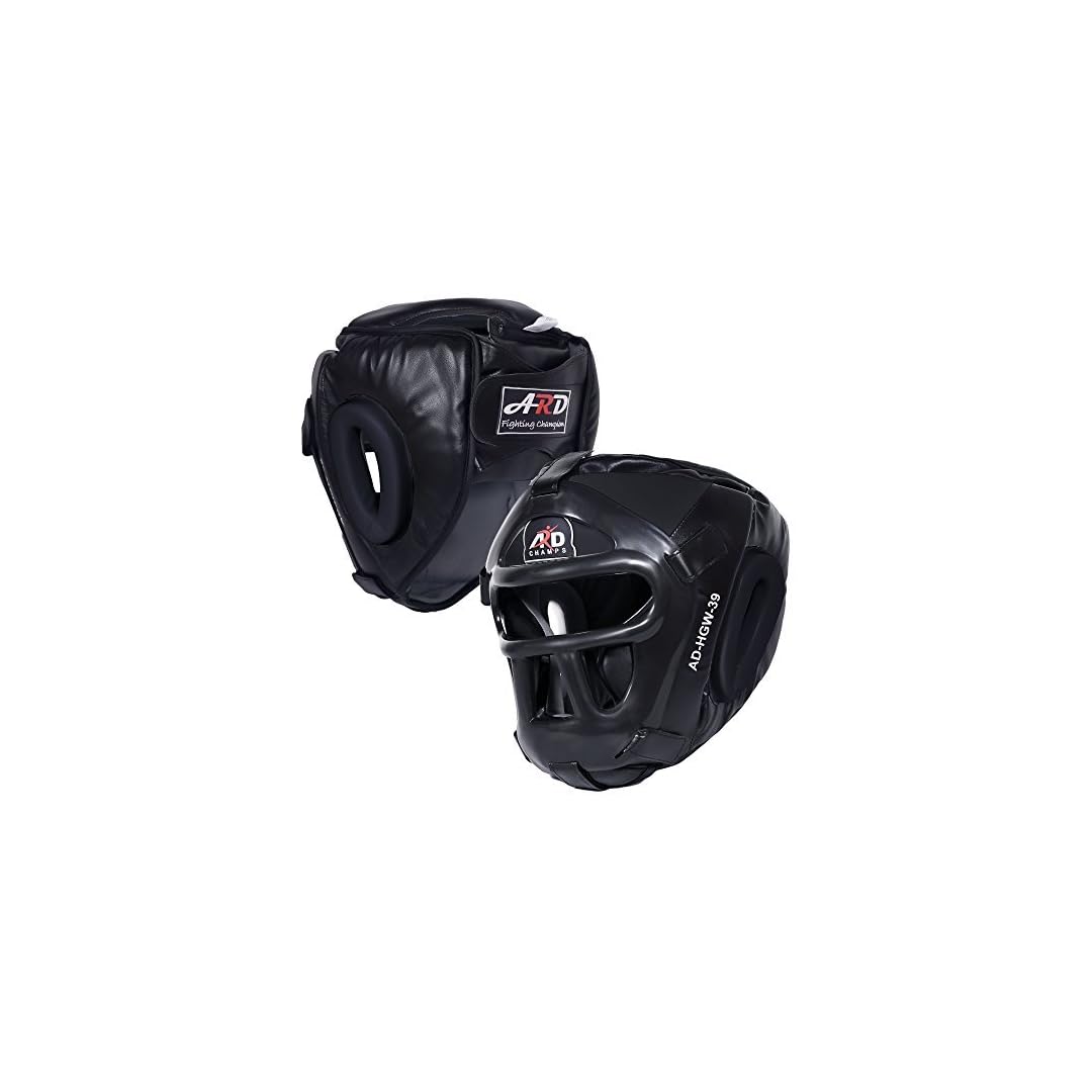 ARD Leather Art MMA Boxing Protector Head Guard UFC Wrestling Helmet