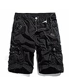 Keybur Cotton Twill Army Cargo Multi-Pocket Shorts Outdoor Wear Lightweight