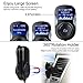 Bluetooth FM Transmitter, ELEGIANT FM Transmitter Radio Adapter Hands-Free Car Kit with 1.4 Inch Display,Supports TF Card Slot & Dual USB Charging Ports,Safe Driving with One Key Control - Black