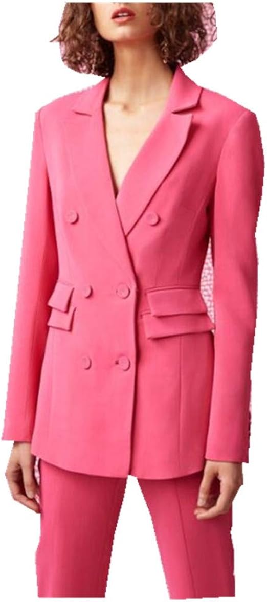 2019 New Fuchsia 2 Piece Women(Jacket+Pants) Pantsuit