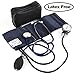 LotFancy Blood Pressure Cuff and Stethoscope Kit with D-Ring, Professional BP Cuff Standard Adult 10”-16” for Nursing School, Home, Easy to Use BP Machine with Carrying Case Zero Calibrator, Navy