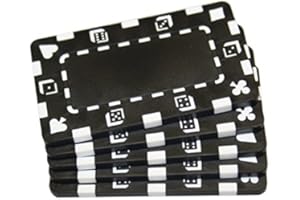 MRC POKER 5 Pcs Black Rectangular Poker Chips Plaques