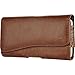 Galaxy S8 Plus , Galaxy S7 EDGE , GALAXY S6 EDGE PLUS , GALAXY NOTE 8 , NOTE 5 , NOTE 4 , NOTE 3 , NOTE 2 ~ EXTRA LARGE Horizontal PU Leather Pouch Carrying Case Holster Belt Clip and Magnetic Closure - Brown 2