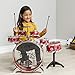 Best Choice Products 11-Piece Kids Beginner Drum Kit, Musical Instrument Toy Drum Set for Music Practice w/Bass, Toms, Snare, Cymbal, Stool, Stand Drumsticks - Red