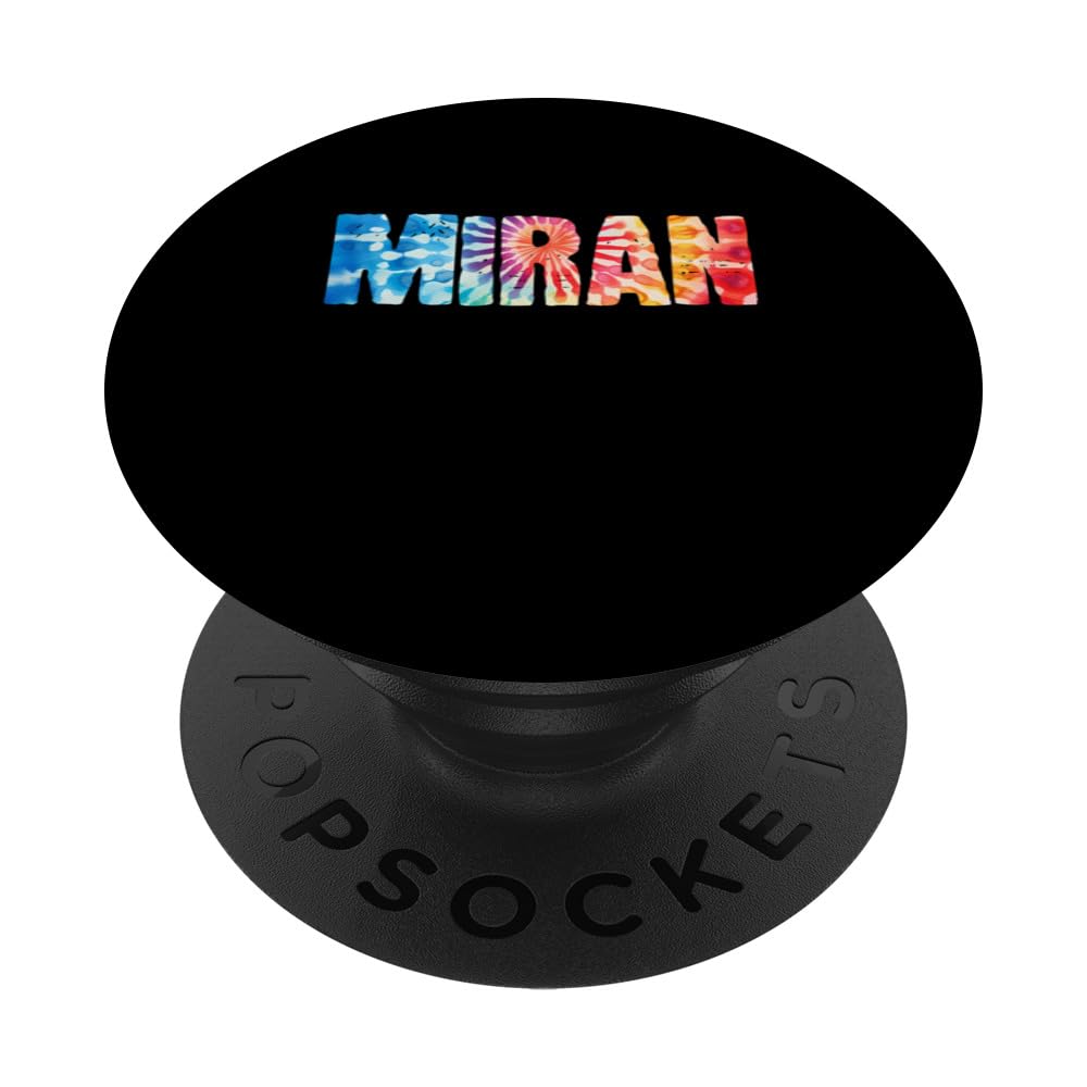 Miran Tie Dye Color Burst Mens Name PopSockets Swappable PopGrip