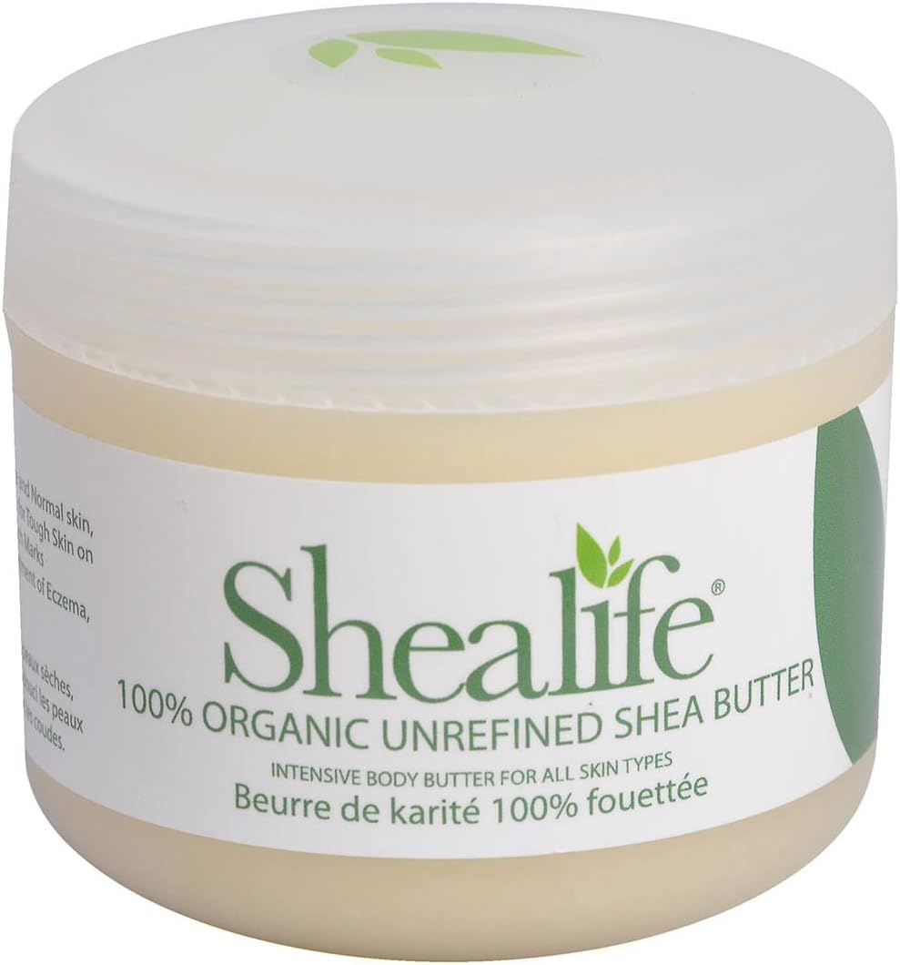 Shealife 100% Organic Unrefined Shea Butter Balm 100g 3.5oz Dry Skin Moisturizer
