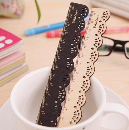 VNDEFUL 2PCS 15CM Wood Ruler Student Rulers Wooden School Rulers Office Ruler Measuring Ruler - Thumbnail 7