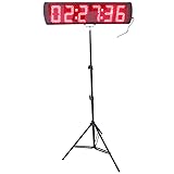 AZOOU Large Red Color LED Race Timing Clock Timer