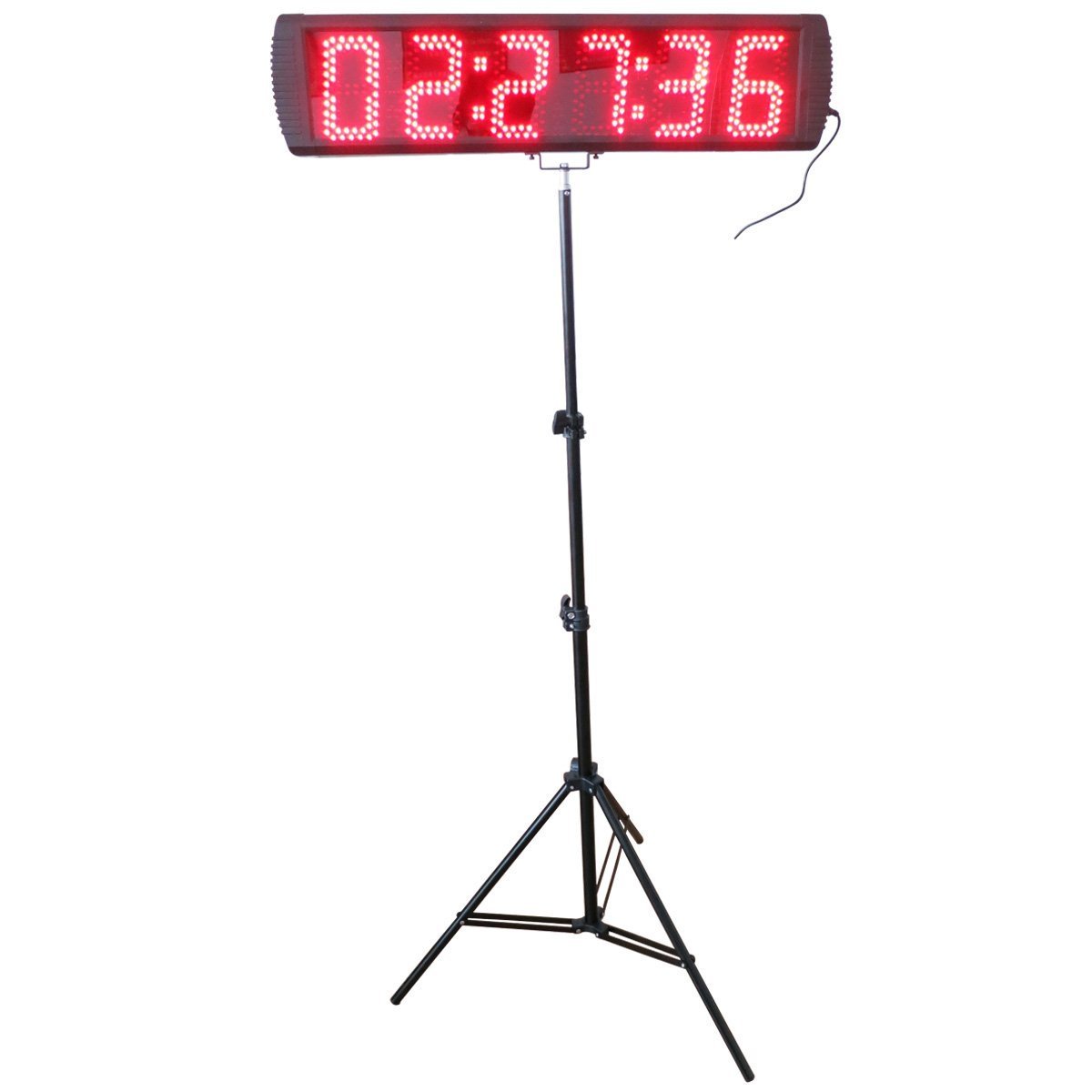 AZOOU Large Red Color LED Race Timing Clock Timer with Tripod 5inch
