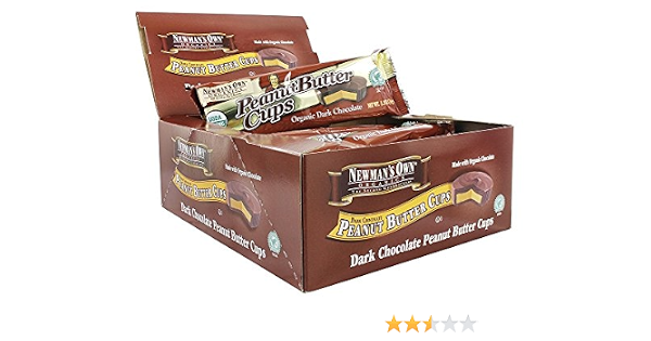 Newman's own organics Dark chocolate Peanut Butter cups Organic Dark chocolate (Organic sugar, Organic cocoa Butter, Organic ch (757645010443)