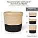 Cotton Rope Plant Basket Cover for 6 Inch Indoor Plant and Flower Pots (Black and Brown)