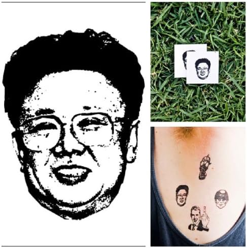 Kim Jong il - temporary tattos (Set of 2)