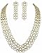 YouBella Jewellery Gold Plated Traditional Pearl Indian Temple Necklace Set with Earrings for Women (Style 2)