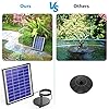 AISITIN-Solar-Fountain-Pump-65W-Panel-Backup-Solar-Water-Pump-Floating-Fountain-6-Nozzles-for-Bird-Bath-Fish-Tank-Pond-or-Garden-Decoration AISITIN 6.5W Solar Fountain Pump with1500mAh Battery Solar Water Pump Floating Fountain, 6 Nozzles, for Bird Bath, Fish…