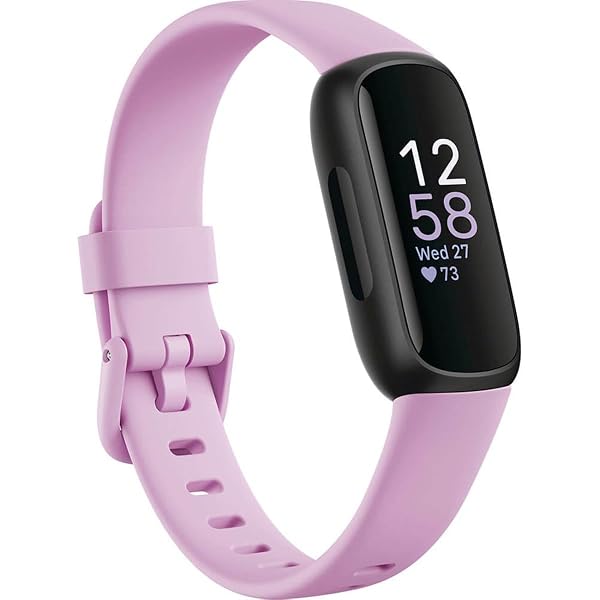 FITBIT INSPIRE 3 HEALTH &-FITNESS-TRACKER WITH STRESS MANAGEMENT, WORKOUT INTENSITY, SLEEP TRACKING, 24/7 HEART RATE AND MORE, LILAC BLISS/BLACK, ONE SIZE (S & L BANDS INCLUDED)
