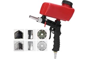 Hilitand 90PSI Pneumatic Sand Blaster Gun Kit, Sandblasting Machine Industrial Adjustable Portable Hand Held Sand Blaster, Sp