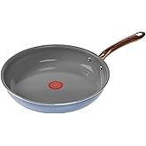 T-Fal Preserve Ceramic Nonstick Frying Pan Skillet 12-inch, Oven Broiler Safe up to 350°F Cookware, InoCeram Glide Technology, Frying Pan, Skillet Pots & Pans, Blue