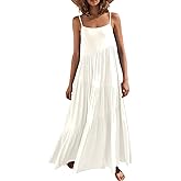 ANRABESS Women Summer Casual Loose Sleeveless Sundress Spaghetti Strap Flowy Boho Linen Beach Vacation Maxi Long Dress