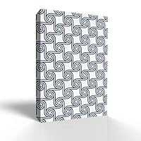 signwin-Canvas Wall Art-White Glaze and Blue Pattern -Canvas Prints Home Artwork Decoration for Living Room,Bedroom - 12x18 inches